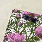 Serviette De Plage Fleurs Cosmos roses (En situation)