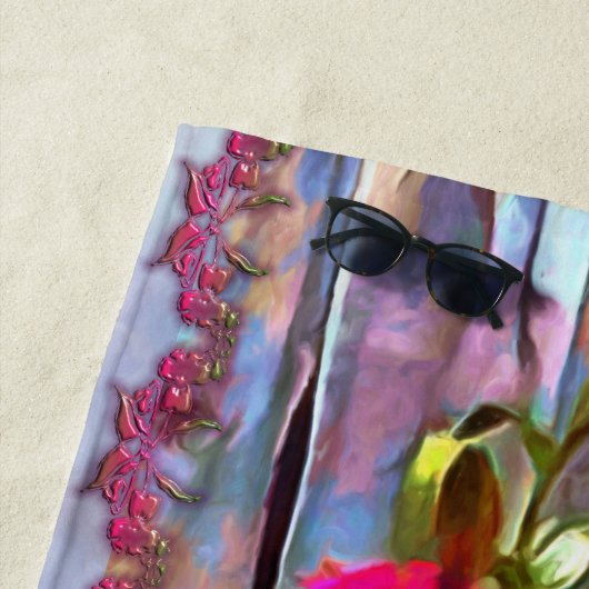 Serviette De Plage Fleurs d'amour PM0001 (En situation)