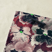 Serviette De Plage Fleurs d'aquarelle rose, bordeaux (En situation)