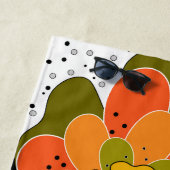 Serviette De Plage Fleurs d'automne, automne, fleur, illustration (En situation)