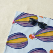 Serviette De Plage Fleurs de ballon à air chaud (En situation)