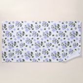 Serviette De Plage Fleurs de Blackberry, motif transparent (Devant)
