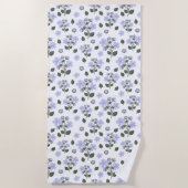 Serviette De Plage Fleurs de Blackberry, motif transparent (Devant)
