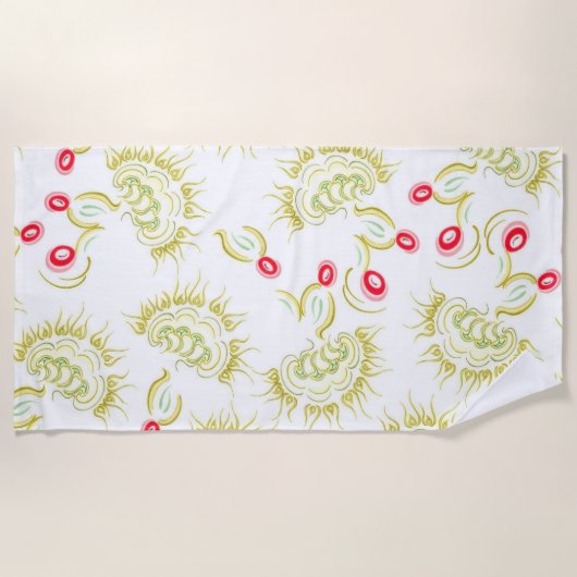 Serviette De Plage Fleurs de cactus (Devant)