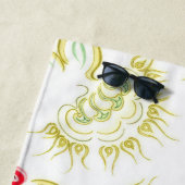 Serviette De Plage Fleurs de cactus (En situation)