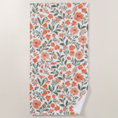 Serviette De Plage Fleurs de grâce chuchotantes (Devant)