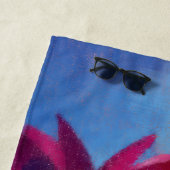 Serviette De Plage Fleurs de Lotus Abstraites modernes (En situation)