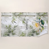 Serviette De Plage Fleurs de Lotus Sérénité (Devant)