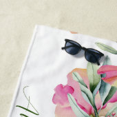 Serviette De Plage Fleurs de pétunia personnalisées pour enterrement  (En situation)