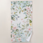 Serviette De Plage Fleurs de pommier inspirées (Devant)