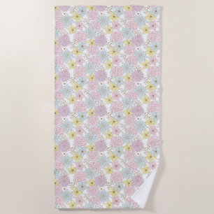 serviette de plage fleurs de printemps