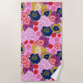 Serviette De Plage Fleurs de printemps (Devant)