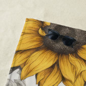 Serviette De Plage Fleurs de soleil (En situation)