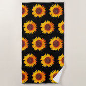 Serviette De Plage Fleurs de soleil (Devant)