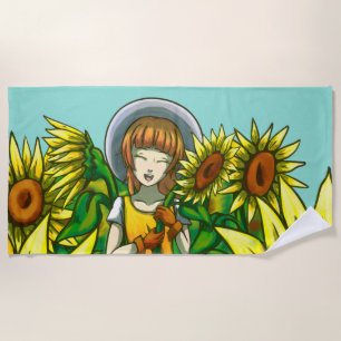 Serviette De Plage Fleurs de soleil