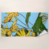 Serviette De Plage Fleurs de soleil Art Nouveau (Devant)