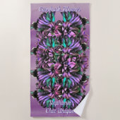 Serviette De Plage Fleurs de spathes de maïs Chic Unique 2190  (Devant)