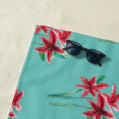 Serviette De Plage Fleurs d'eau (En situation)