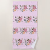 Serviette De Plage Fleurs d'eau (Devant)