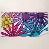 Serviette De Plage Fleurs des années 70 (Devant)