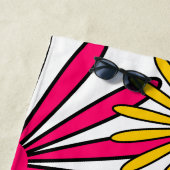 Serviette De Plage Fleurs des années 70 (En situation)