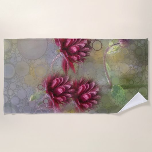 Serviette De Plage Fleurs d'été (Devant)