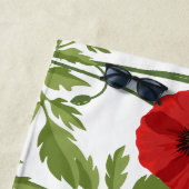 Serviette De Plage Fleurs d'été joyeuses floraison de pavot (En situation)