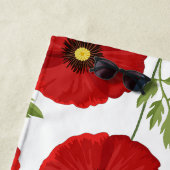 Serviette De Plage Fleurs d'été joyeuses floraison de pavot (En situation)