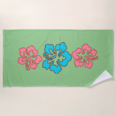 Serviette De Plage Fleurs d'Hibiscus tropicaux (Devant)
