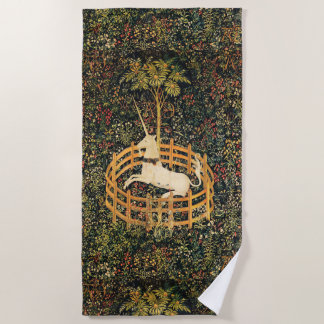SERVIETTE DE PLAGE FLEURS D'IMAGINAIRES GOTHIQUES UNICORNES, MOTIFS F