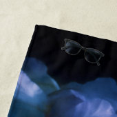 Serviette De Plage Fleurs d'Iris au Crépuscule (En situation)