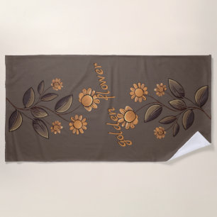 Serviette De Plage Fleurs d'or
