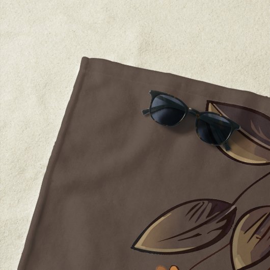 Serviette De Plage Fleurs d'or (En situation)