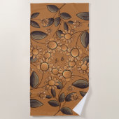 Serviette De Plage Fleurs d'or (Devant)