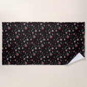 Serviette De Plage Fleurs et baies Fog (Devant)