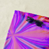 Serviette De Plage fleurs et papillons en abstrait (En situation)