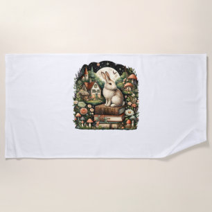 Serviette De Plage Fleurs femmes Cottagecore Rabbit esthétique
