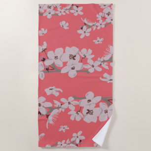 Serviette De Plage Fleurs flottantes de fleurs de cerisiers
