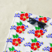 Serviette De Plage Fleurs hawaïennes (En situation)