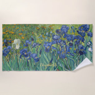 Serviette De Plage Fleurs Irises Nature Vincent Van Gogh Art Vintage