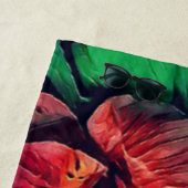 Serviette de plage Fleurs Le Matin (En situation)