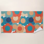 Serviette De Plage Fleurs les années 70 (Devant)