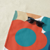 Serviette De Plage Fleurs les années 70 (En situation)