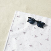 Serviette De Plage Fleurs Lilac (En situation)