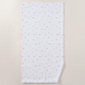 Serviette De Plage Fleurs Lilac (Devant)