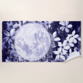 Serviette De Plage Fleurs Lune (Devant)