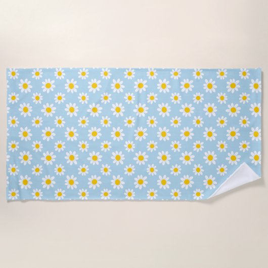 Serviette De Plage Fleurs marguerites (Devant)