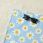 Serviette De Plage Fleurs marguerites (En situation)