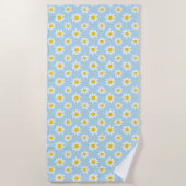 Serviette De Plage Fleurs marguerites (Devant)