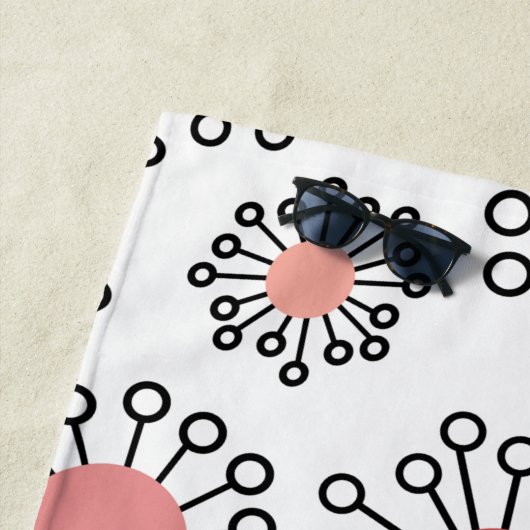 Serviette De Plage Fleurs MCM (En situation)